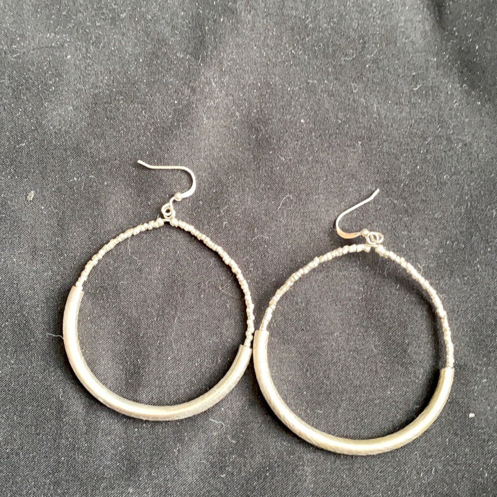 Magnolia Market silver hooped earrings